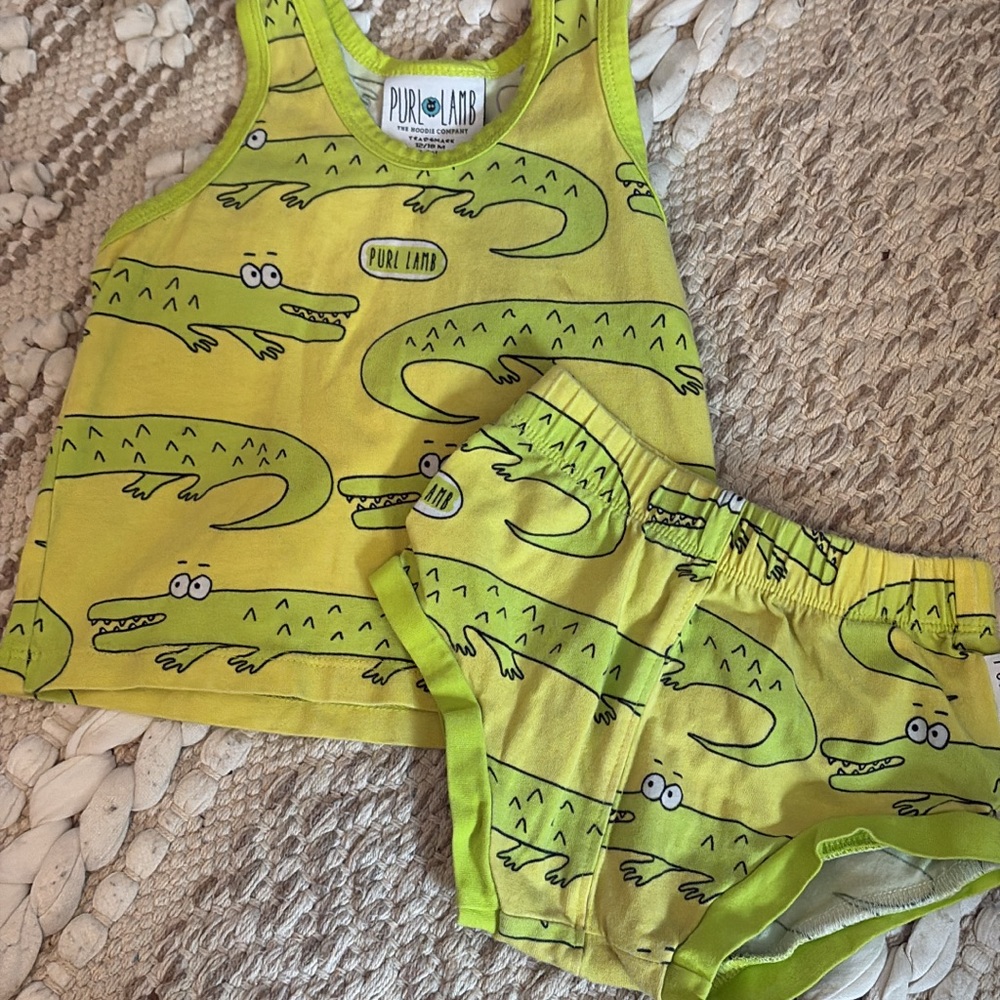 Kids Alligator Matching Set - Green